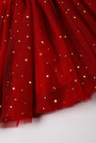 Little Girls' Moon & Stars Red Tutu Dress - Blue Marc