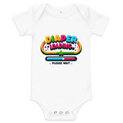 Loading Diaper... Patience Required" Bodysuit - Blue Marc