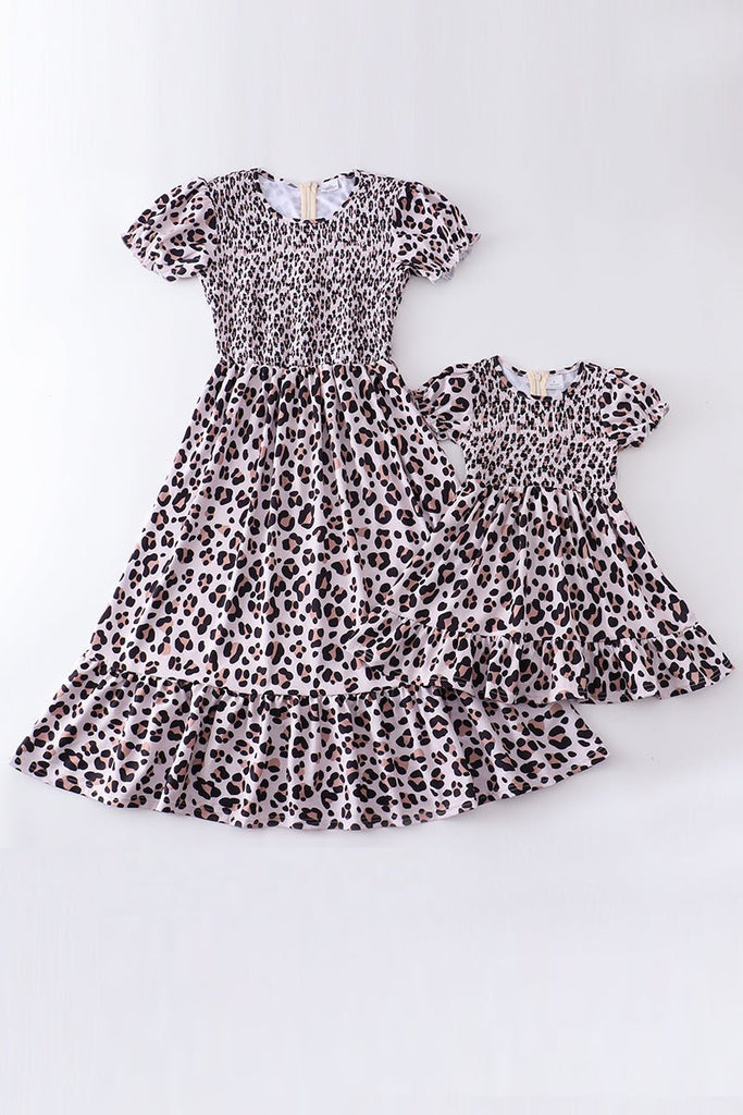Mommy & Me Leopard Seersucker Dress - Blue Marc