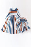 Mommy & Me Striped Long-Sleeve Dress - Blue Marc