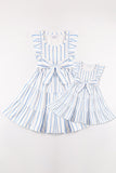 Mommy & Me Striped Twirl Dress - Blue Strip - Blue Marc