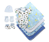 Newborn Baby Boys 8 Pc Layette Baby Shower Gift Set - Blue Marc