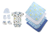 Newborn Baby Boys 8 Pc Layette Baby Shower Gift Set - Blue Marc