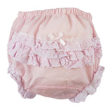Pink Girls Cotton/Poly Fancy Pants Underwear - Blue Marc