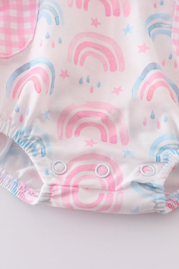 Pink Sky Rainbow Jumpsuit for Baby Girl - Blue Marc