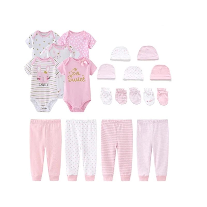 Pretty in Pink: 19-Piece Newborn Baby Girl Essentials - Blue Marc