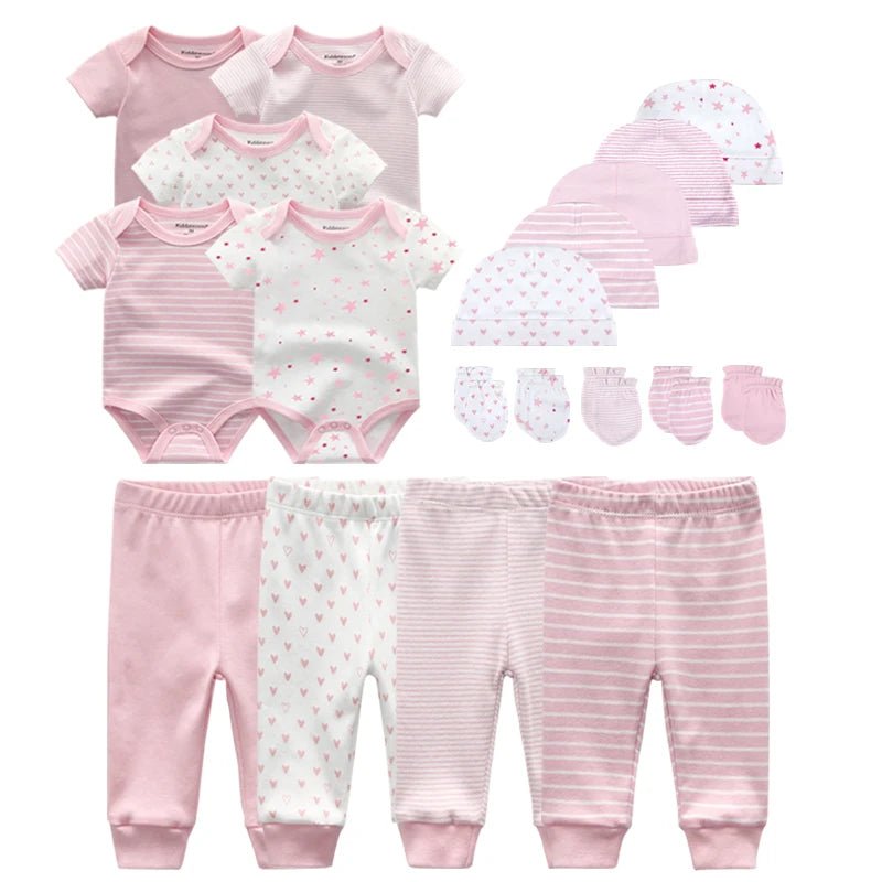 Pretty in Pink: 19-Piece Newborn Baby Girl Essentials - Blue Marc