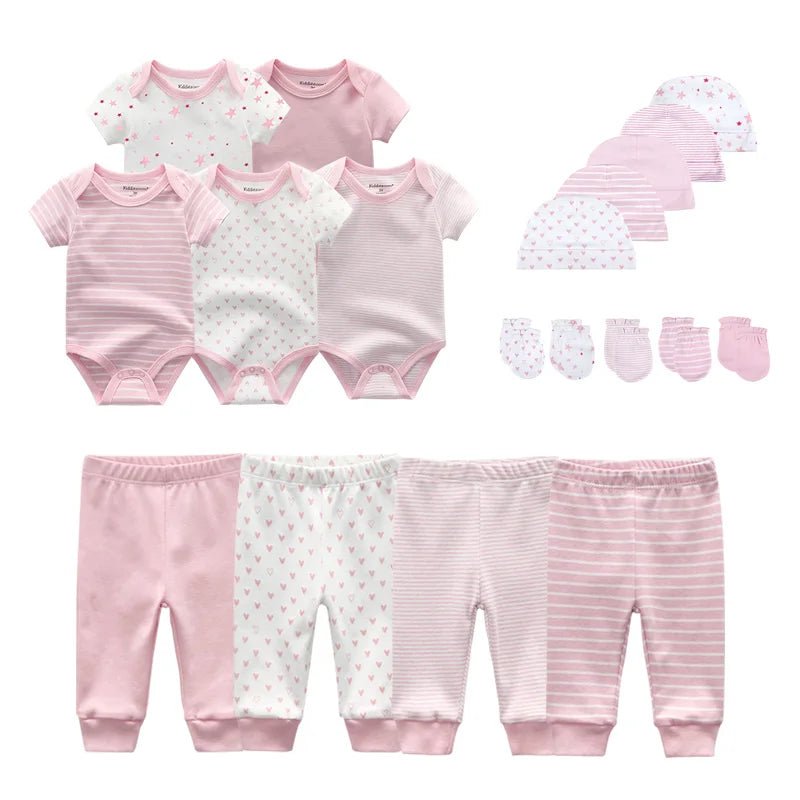 Pretty in Pink: 19-Piece Newborn Baby Girl Essentials - Blue Marc