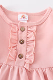 Pretty in Pink: Girls' Ruffle Button Down Dress - A Must-Have Delight! - Blue Marc
