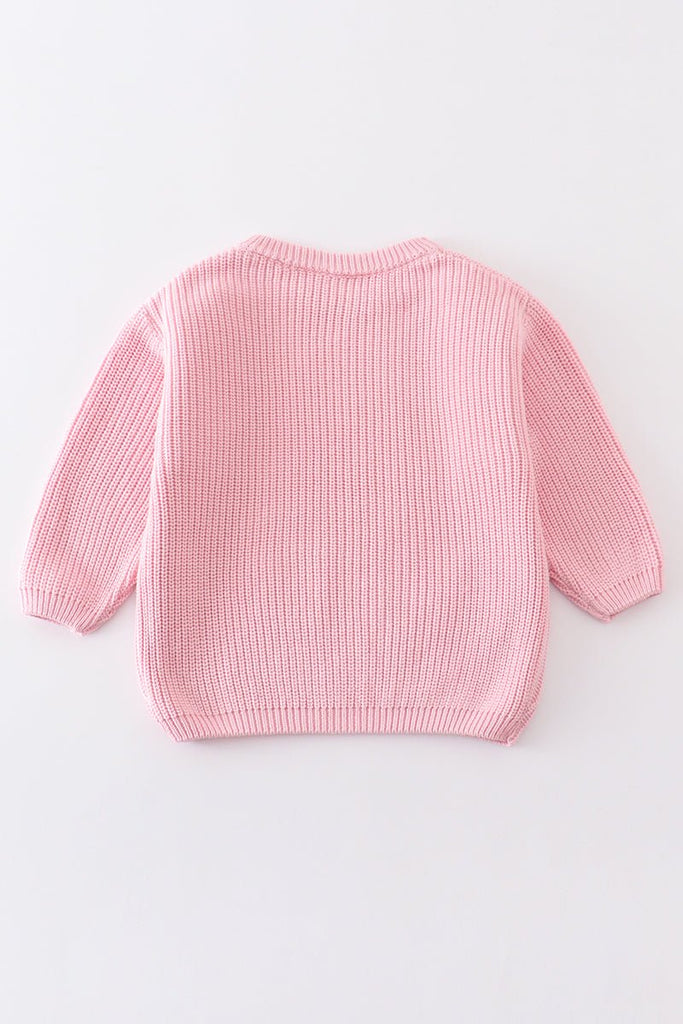 Pretty in Pink: Oversize Girl's Sweater Jumper - Blue Marc