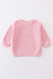 Pretty in Pink: Oversize Girl's Sweater Jumper - Blue Marc