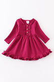 Ravishing in Raspberry: Ruffle Button Down Dress - Limited Time Offer! - Blue Marc