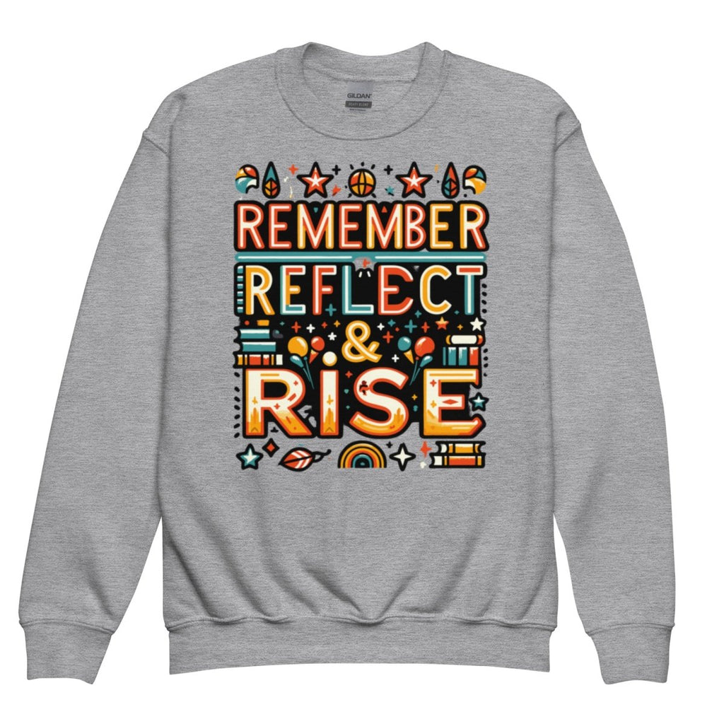 Remember, Reflect, Rise Youth Sweatshirt - Blue Marc