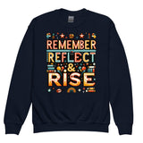 Remember, Reflect, Rise Youth Sweatshirt - Blue Marc