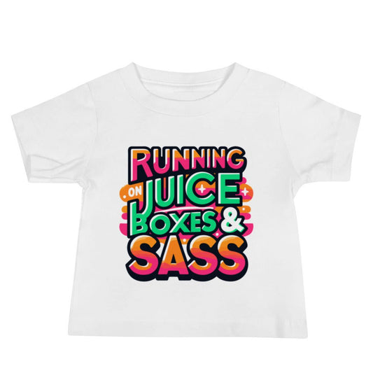 Running on Juice Boxes & Sass Tee - Blue Marc