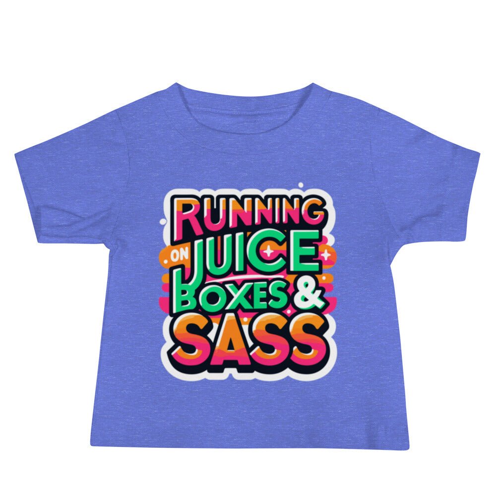 Running on Juice Boxes & Sass Tee - Blue Marc