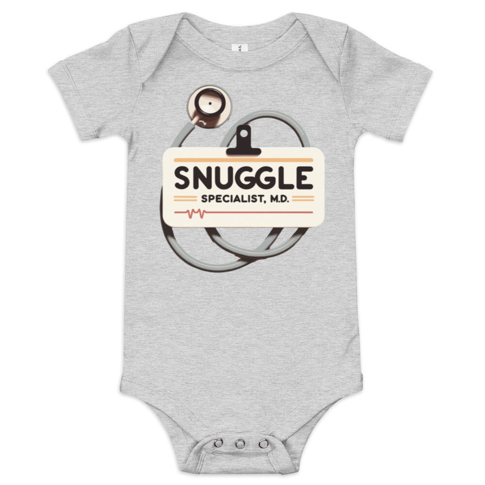 Snuggle Specialist - Certified Cuddler" Bodysuit - Blue Marc