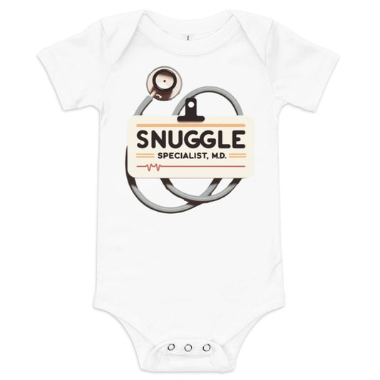 Snuggle Specialist - Certified Cuddler" Bodysuit - Blue Marc