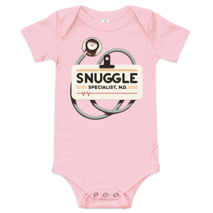 Snuggle Specialist - Certified Cuddler" Bodysuit - Blue Marc