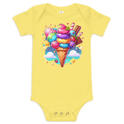 Sweet Delight: Ice Cream Baby Onesie for Baby Girl - Blue Marc