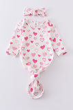 Sweetheart Valentine Gown & Headband Set for Baby Girl