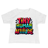 Tiny Human, Big Attitude Tee - Blue Marc