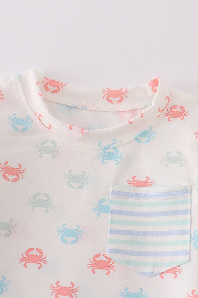 Toddler Boys' Crab Pocket T-Shirt - Blue Marc