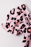 Toddler Girls 2‑Piece Leopard Tee & Ruffle Bottom Legging Set - Blue Marc