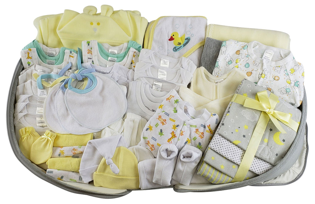 Unisex 62 piece Baby Clothing Starter Set with Diaper Bag - Blue Marc