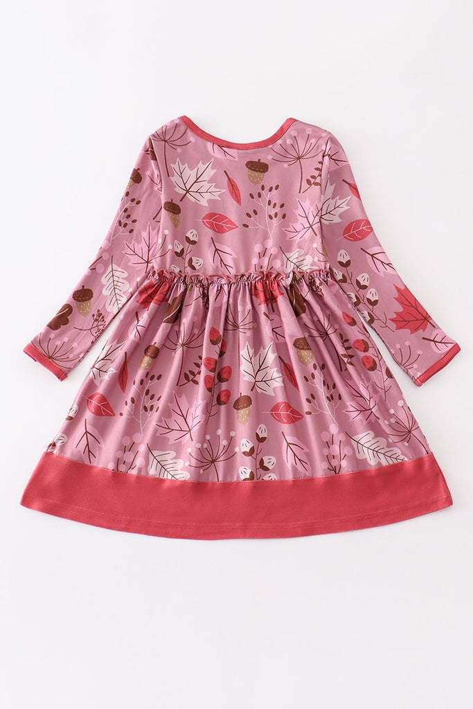 Whimsical Wardrobe Addition: Pink Pinecone Dress for Any Season! - Blue Marc